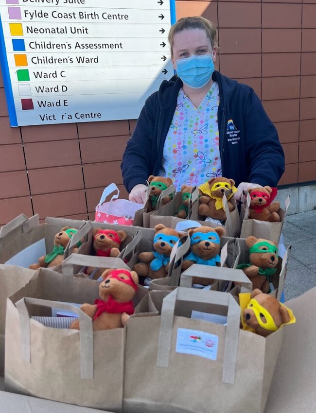 Image of Delivery of Activity Packs to the Children's Wards at Blackpool Victoria Hospital