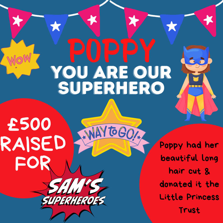 Image of POPPY you are our SUPERHERO!